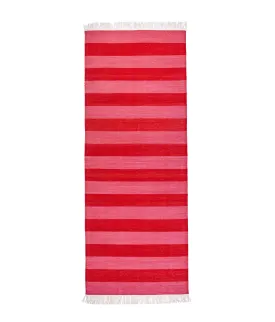 Rugby Stripe Runner in Cherry