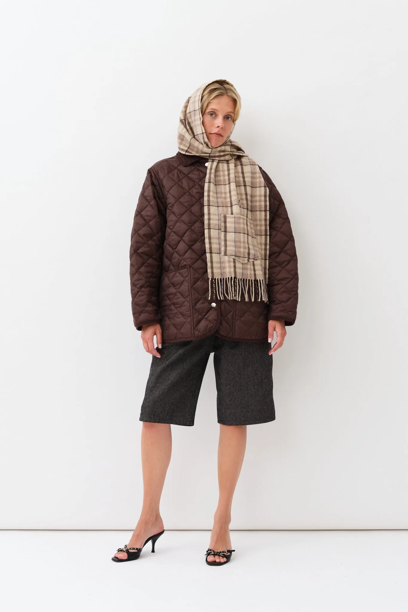 Schatter Scarf — Brown Check