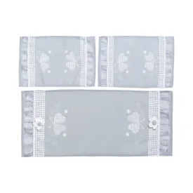 Set 3 Pezzi Centri Runner Grigio