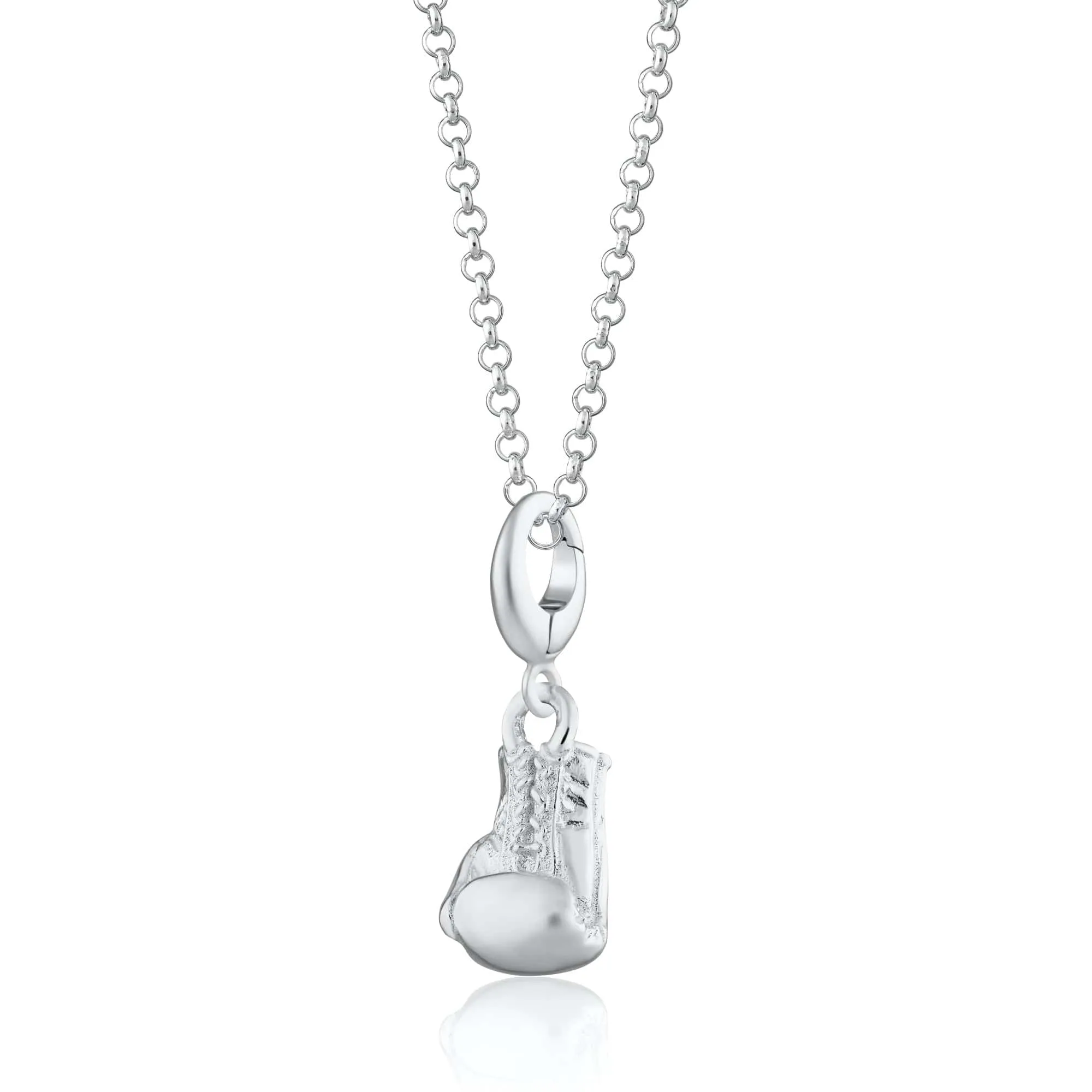 Silver Boxing Glove Necklace
