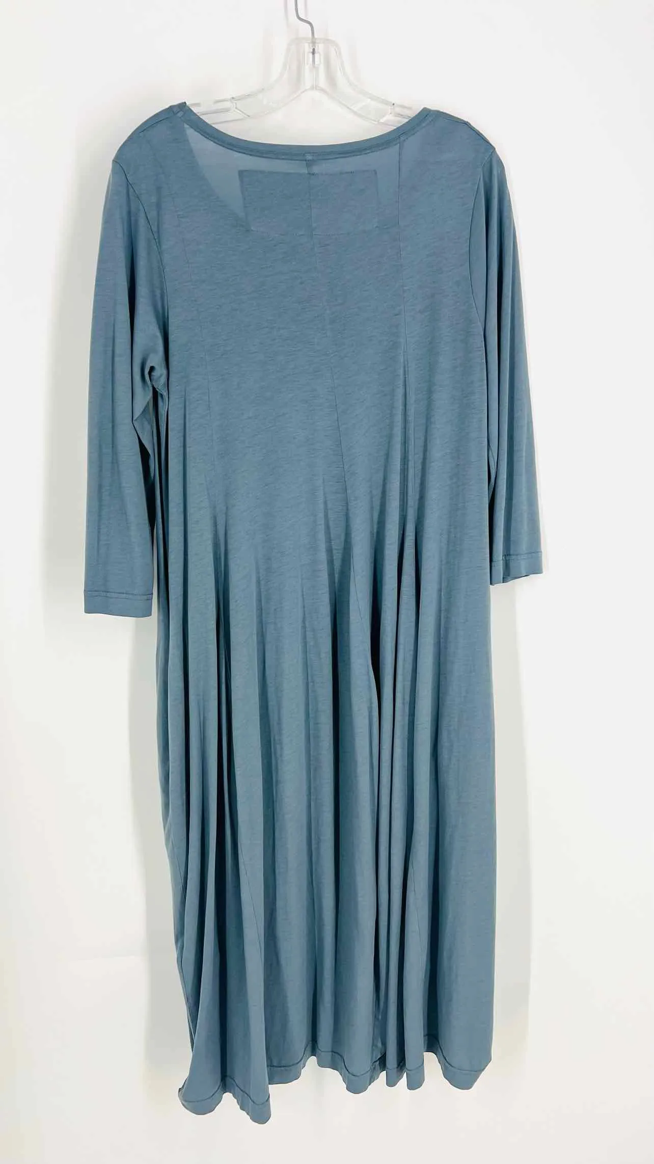 Size M Slate Pleated Solid Designer Dress