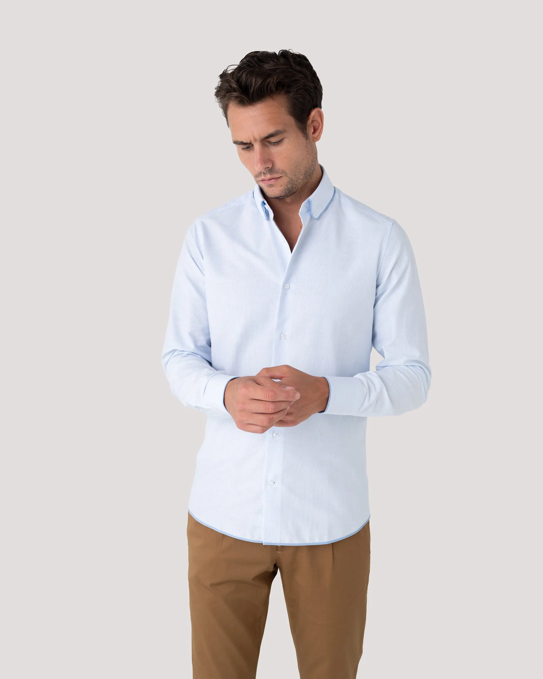 Sky Needle Oxford Piping Shirt