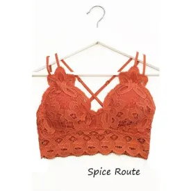 Spice Orange Lace Bralette