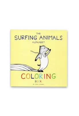 surfing animals coloring book