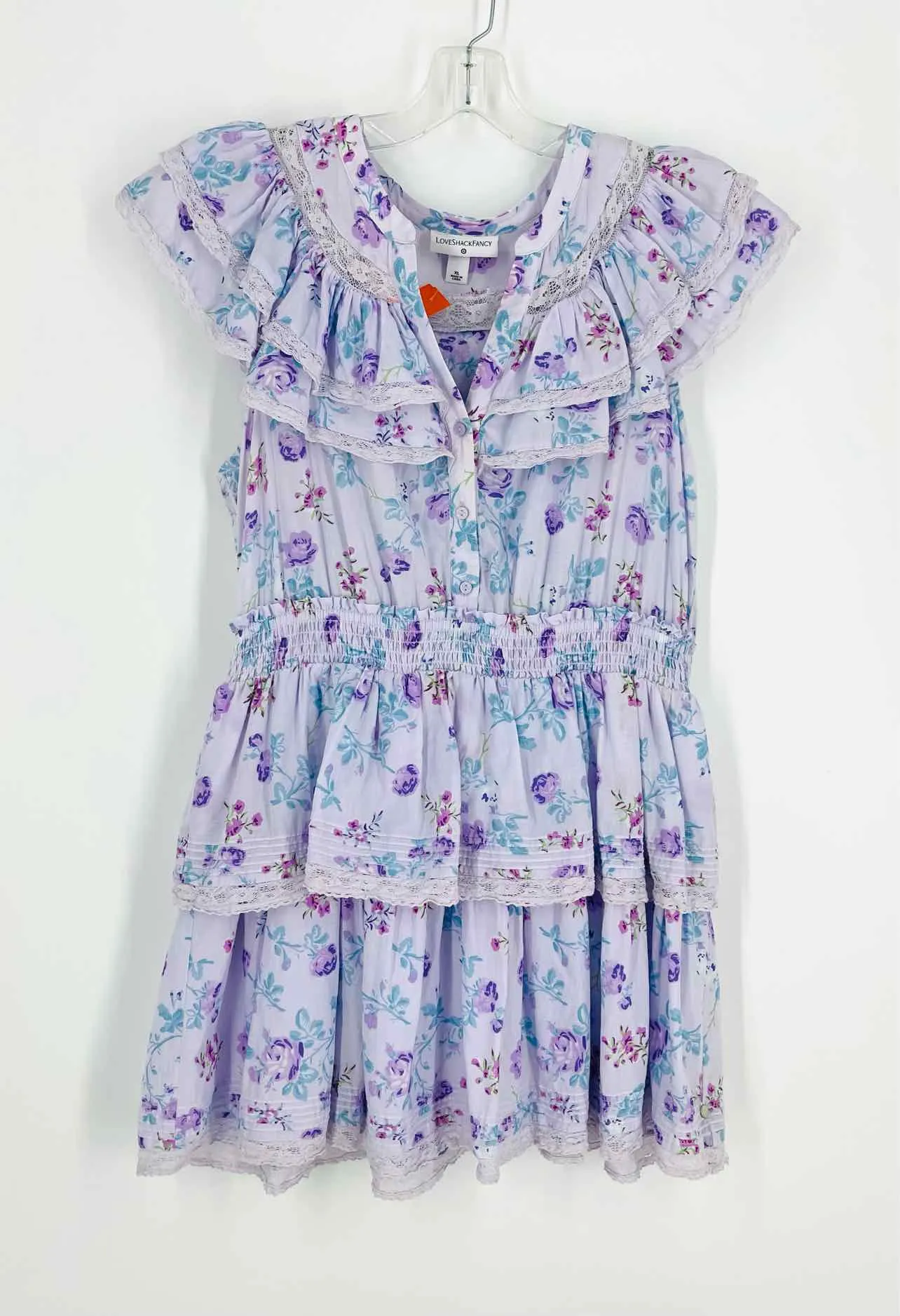 Target Size XL Lavender/Blue Floral Tiered Dresses Dress