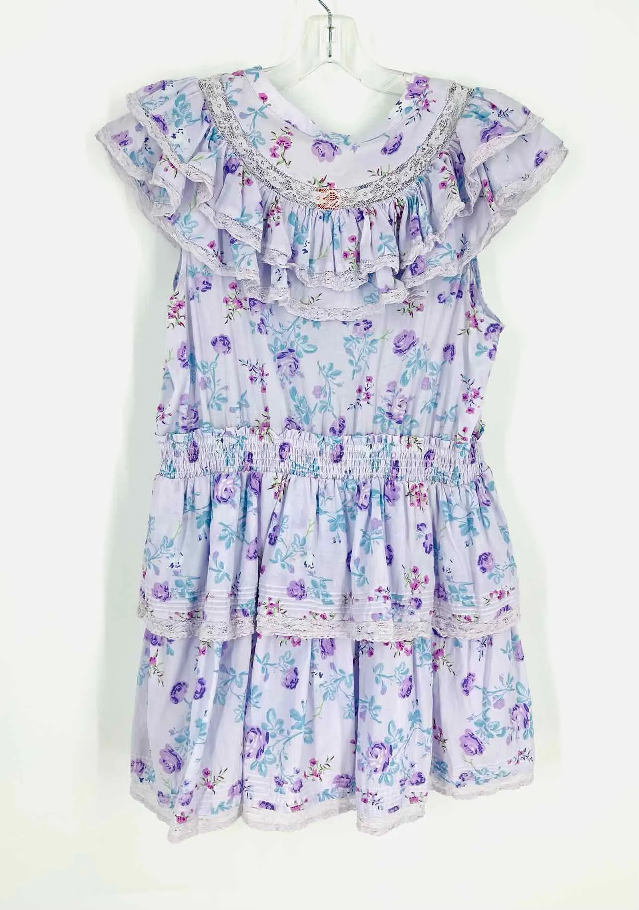 Target Size XL Lavender/Blue Floral Tiered Dresses Dress