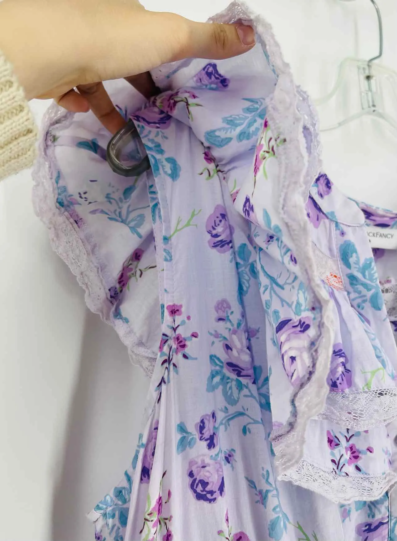 Target Size XL Lavender/Blue Floral Tiered Dresses Dress