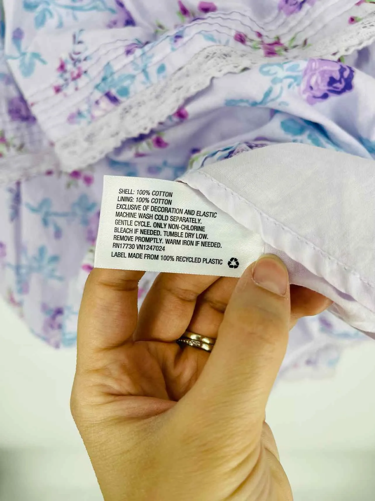 Target Size XL Lavender/Blue Floral Tiered Dresses Dress