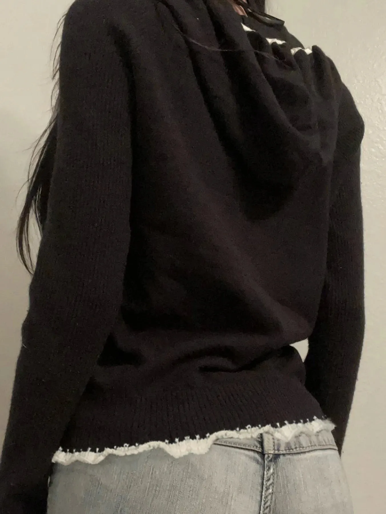 TAVIMART  -  Casual Contrast Color Knitted Sweater Coats Dark Patchwork Lace Cardigans Women Autumn Winter Fashion Streetwear