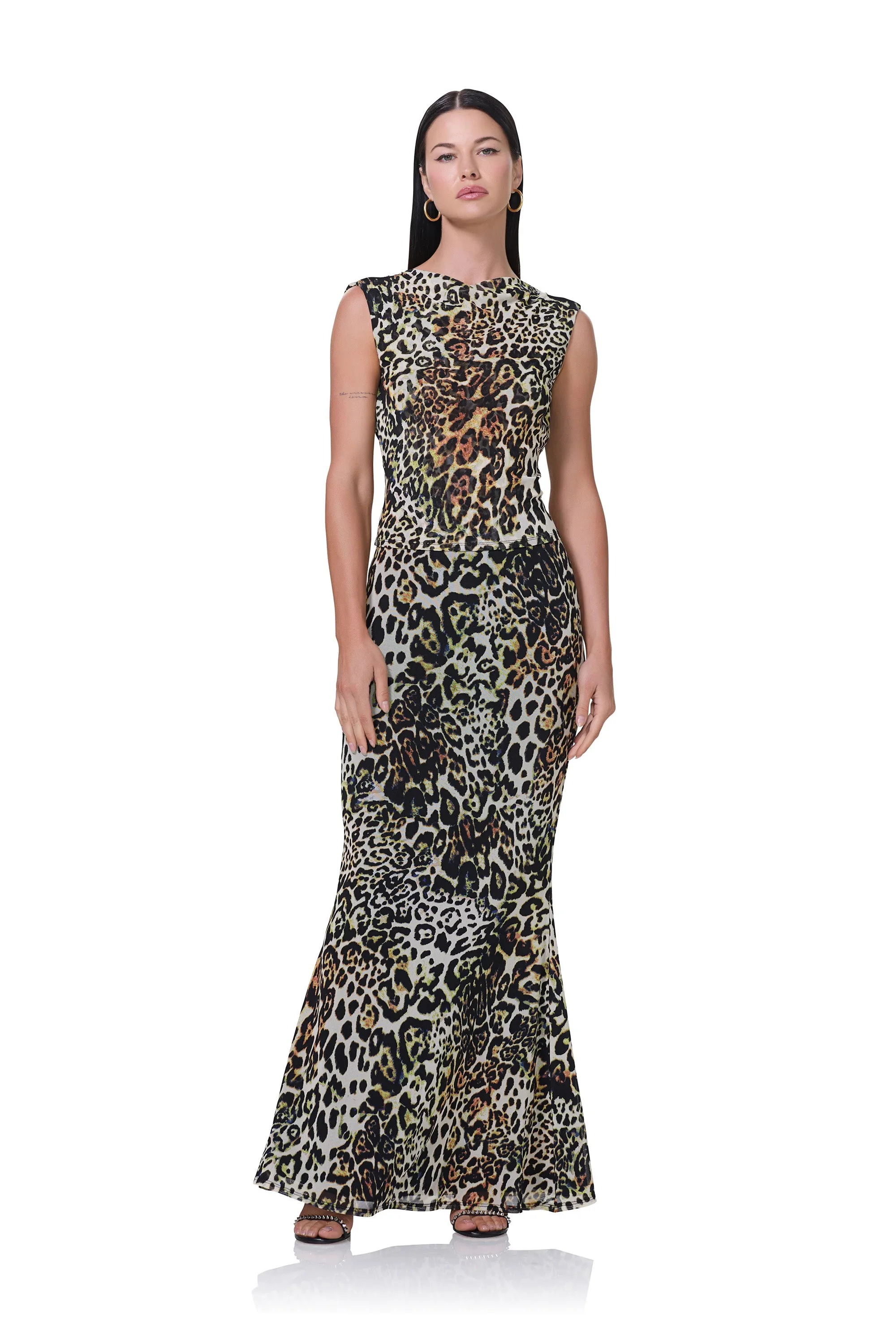 Tegan Maxi Skirt - Fall Animal