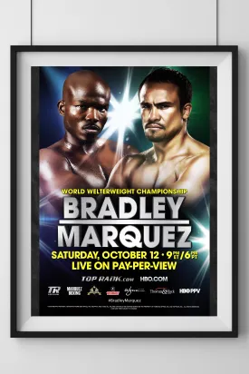 Timothy Bradley vs. Juan Manuel Marquez Official Event Poster (27x40)