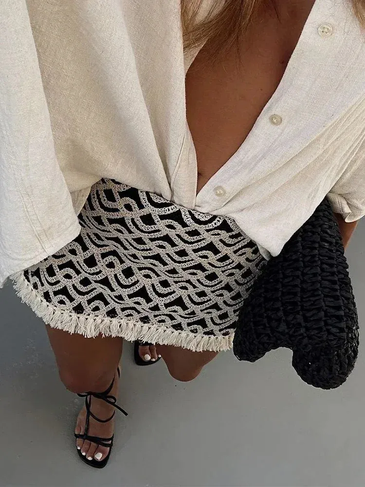 Tina - Chic tassle top and skirt