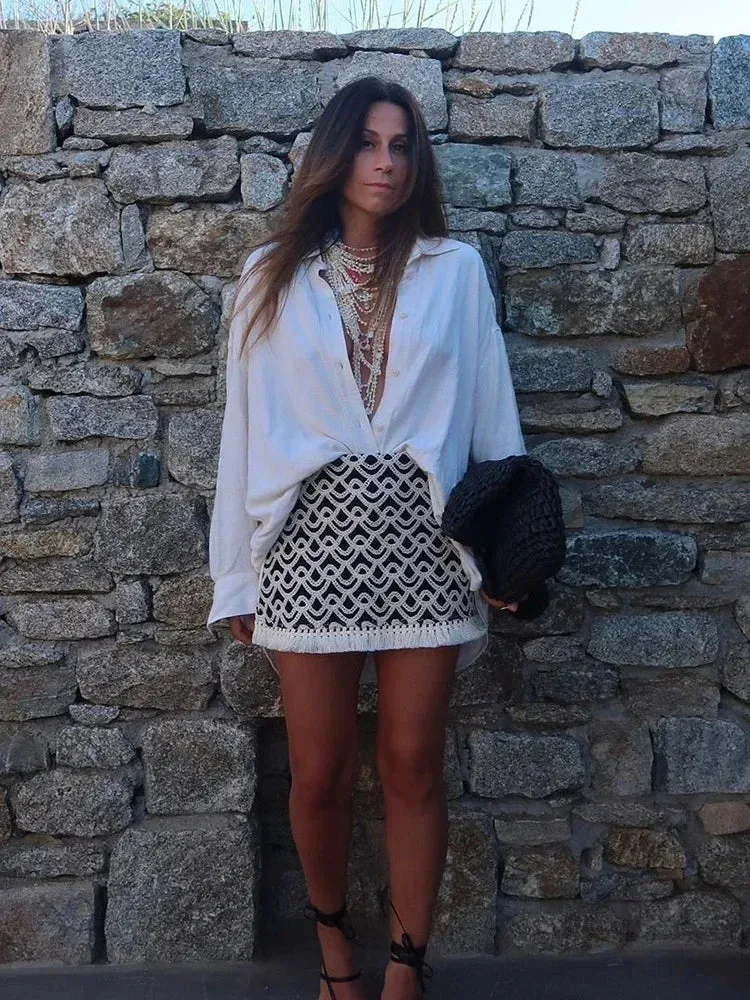 Tina - Chic tassle top and skirt