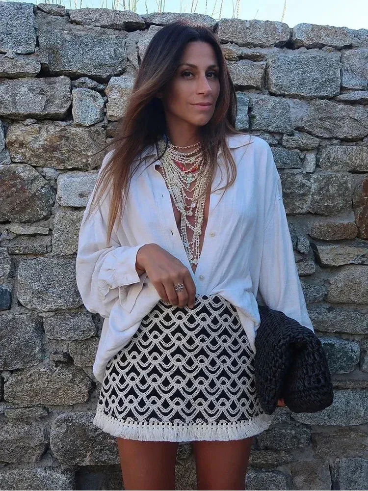 Tina - Chic tassle top and skirt