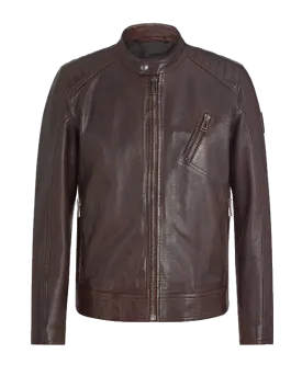 V Racer Cheviot Leather Jacket