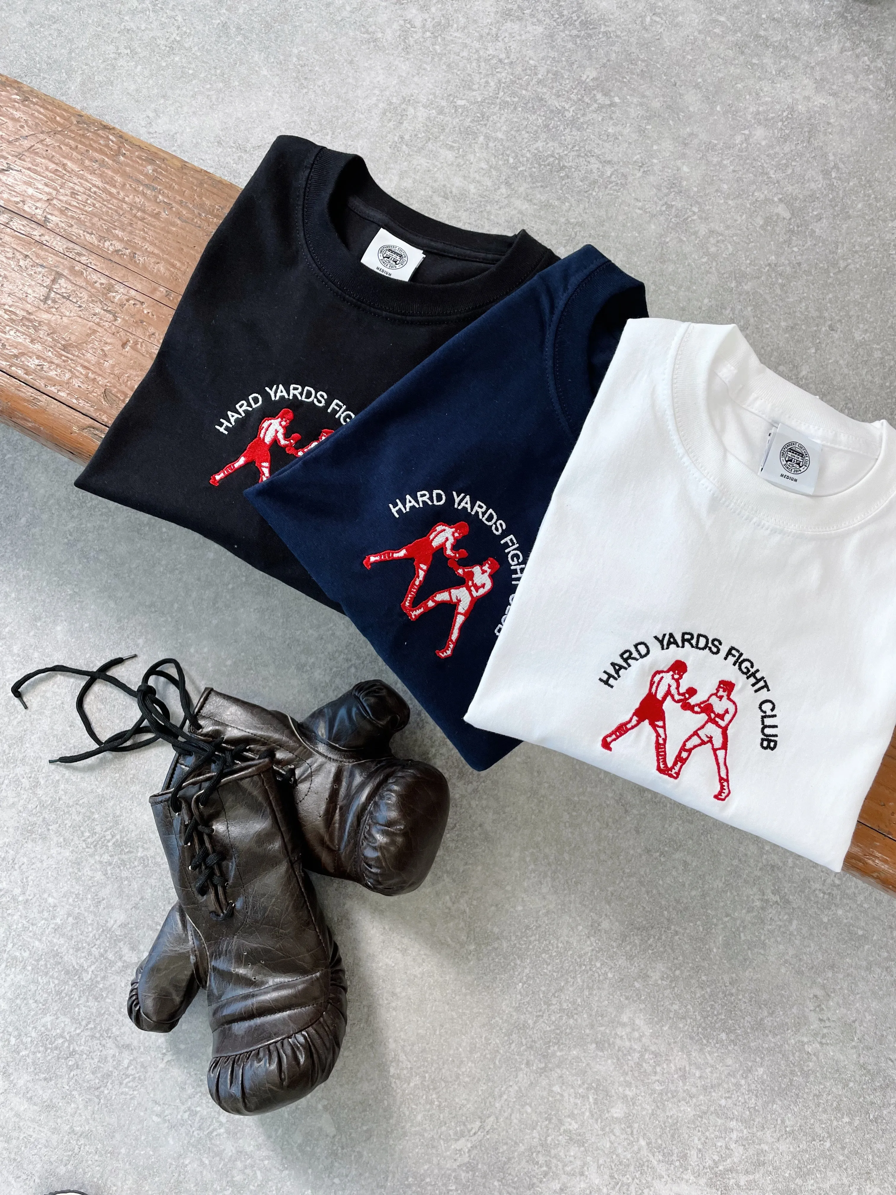 Vice 84 ' Hard Yards Fight Club' Embroidered Tee - Black