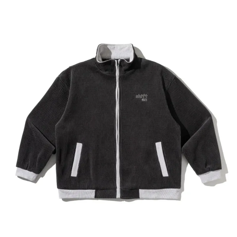 Wiaofellas  -  Hip Hop Solid Color Corduroy Jacket Men Streetwear Luxury Clothing Spring And Autumn Fashion Casual Male Baseball Varsity Coats