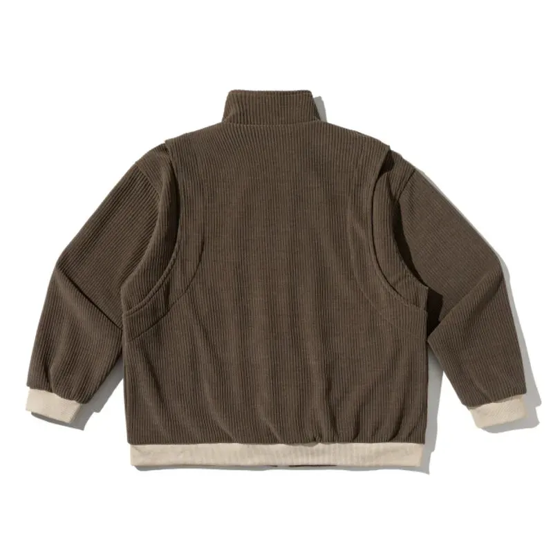 Wiaofellas  -  Hip Hop Solid Color Corduroy Jacket Men Streetwear Luxury Clothing Spring And Autumn Fashion Casual Male Baseball Varsity Coats