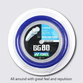 Yonex BG 80 200m Badminton String (Royal Blue)